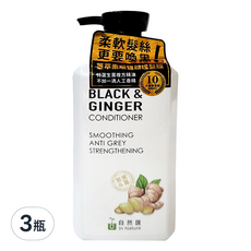 In Nature 自然匯 薑萃柔順強韌護髮膜 Black & Ginger Conditioner, 500ml, 3瓶