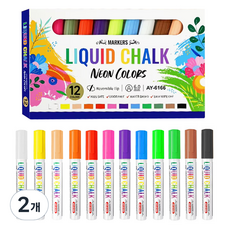 Dong-A PMS 可擦拭液體粉筆 馬克筆組, 12色, 2套