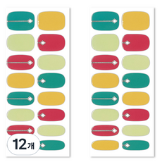 Bellancy 真實凝膠美甲貼 基本款美甲貼紙 16片, 亮彩鑽石, 12個