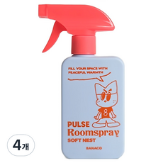 banaco Pulse 室內噴霧除臭劑 柔軟馨巢, 4個, 250ml