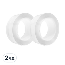 네츄럴파크 매직 스타 겔 초강력 양면테이프 2mm x 40mm x 3m 2p + 1mm x 15mm x 3m, 투명, 2세트