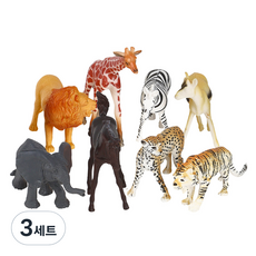 캐스비 동물왕국 사파리 피규어 세트 KBN2546, 3세트
