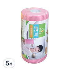 주부공감 팽현숙 뽀드득 일회용 롤수세미 50p, 랜덤발송, 5개