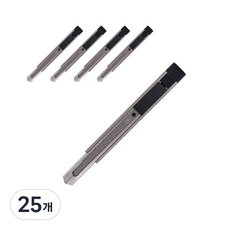 델리 메탈 커터칼 소 2083, 혼합색상, 25개