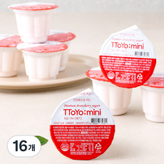 또요 미니 딸기 떠먹는 요구르트, 100ml, 1개입, 16개
