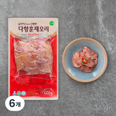 다향 훈제오리 슬라이스, 400g, 6개