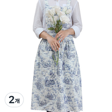 韓國 amante Loigen亞麻浪漫圍裙 均碼, 藍色, 2個