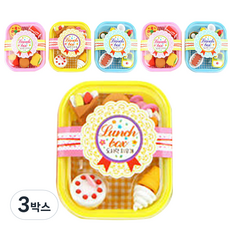 프랜즈코리아 먹지마 도시락 지우개 6p, 랜덤 발송, 3박스
