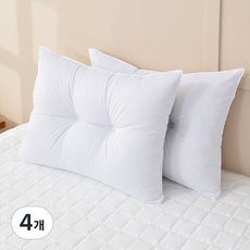 목이편한 깨끗한 저데니아 경추베개솜, 4개, 화이트
