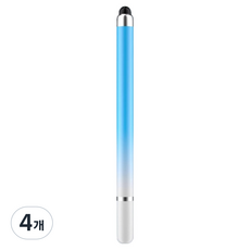 캐시리치 정전식 터치펜 스마트폰 태블릿 노트 전용 one size, 블루, 4개