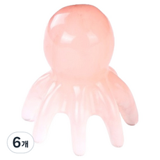 Cblanc 高級頭皮刮痧按摩器 68 x 54 x 3 mm, 6個, L 粉紅色