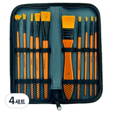 BERENYART 美術畫材水彩筆刷組 巧克力拿鐵, 4套, 1號, 4#號, 6#號, 12#號, 1"#號, 3/4號, 6"#號, 1/4#號, 3/4#號, 1#號