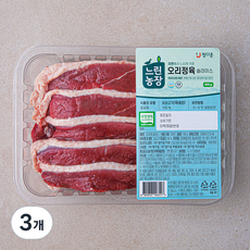 느린농장 무항생제 인증 오리 정육 슬라이스 (냉장), 600g, 3개