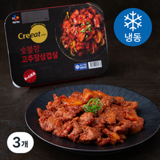 크레잇 숯불향 고추장 삼겹살 (냉동), 3개, 400g