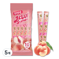 젤리스트로우 복숭아맛, 5개, 193g