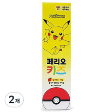 페리오 키즈 포켓몬스터 치약 딸기향, 75g, 2개