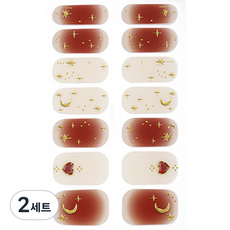 가이만 셀프 아트 네일스티커 세트, 2세트, ZX-3787