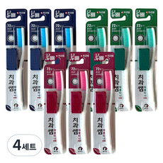 치과쌤 컬러모 통칫솔 블루 3p + 레드 3p + 그린 3p 세트, 4세트