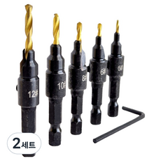 vavelop 木工用鈦金雙層鑽頭5件組, 2套