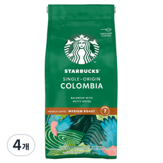 STARBUCKS 星巴克 單一產地哥倫比亞原豆咖啡, 200g, 4個