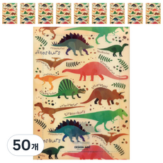 디자인아지트 캐릭터화일 A4, 공룡, 50개