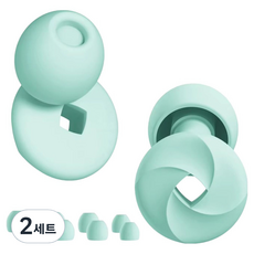 Misoroun 飛機用睡眠矽膠耳塞 2p + 耳帽 8p 組 綠色龍捲風, 2套