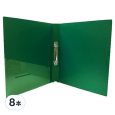 HFPWP 超聯捷 台灣製 1吋 二孔夾圓型檔案夾 2本, 綠色, 4組