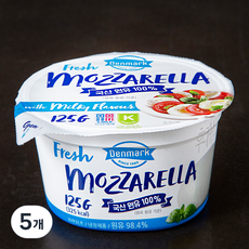덴마크 후레쉬모짜 Big ball, 125g, 1개입, 5개