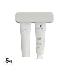 efactory Judy N 按壓式夾型浴室牙膏清潔管掛勾, 5個, 白色