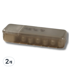 블루레이크 다용도 전선 정리함 반투명, 2개, 블랙