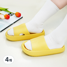 생활공식 소프트 쿠션 거실화, 옐로우, 4개