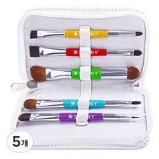 샤니 더블 트러블 브러쉬 5p + 파우치 세트, 혼합 색상, 5개