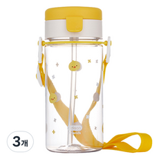 에디슨 유아용 프렌즈 흘림방지 에코젠 빨대컵, 350ml, 3개, 오리더기