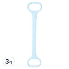 블럭마트 실리콘 일자형 스트레칭 요가밴드, 블루, 3개