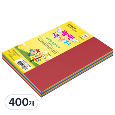 종이문화 스페셜칼라 얇은 양면색상지 15색 120g 혼합색상, 400개