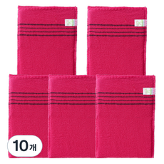 Kkuji 高級去角質義大利巾, 紅色, 10個, 1入