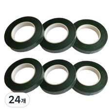 온트리 플로리스트 재료 꽃꽃이 테이프 다크그린, 24개