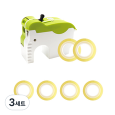 모텍스 테이프디스펜서 EP + 테이프 12mm 4p, 그린, 3세트