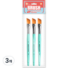 어썸페인팅 다용도 디자인 붓 사선붓 납작붓 구성붓 ANGULAR 3p, 6호, 3개