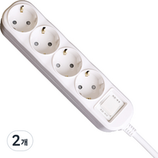 歐星精密 主開關延長線 4孔, 2m, 單一顏色, 2個