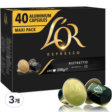 로르 에스프레소 리스트레또 맥시팩 네스프레소호환, 5.2g, 40개입, 3개