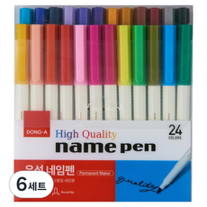 DONG-A 油性簽字筆 24種組, 6套, 24色