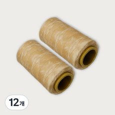 가죽공예 왁스실 초사용 1mm x 220m, 베이지, 12개