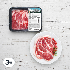 파머스팩 한돈 제주돼지 목심 구이용 (냉장), 500g, 3팩