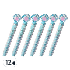 2Youngdesign 推滑式貓咪橡皮擦, 藍色, 12個