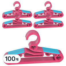 Decor's in Heart 防滑兒童衣架, 粉色, 100個