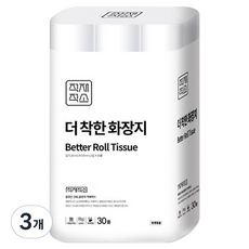 적재적소 더착한 3겹 화장지, 30m, 30롤, 3개