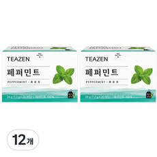 티젠 페퍼민트 티백, 1.2g, 20개입, 12개