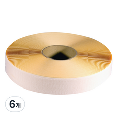 고무나라 벨크로 찍찍이 테이프 까슬이 흰색 18m, 6개