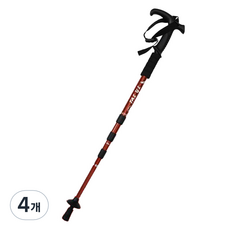 디페이브 심플 노인 어르신 지팡이 레드, 4개